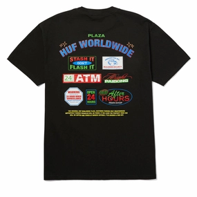 Reinforced Collar StretchComfortWeave HUF Promo T-Shirt - Black