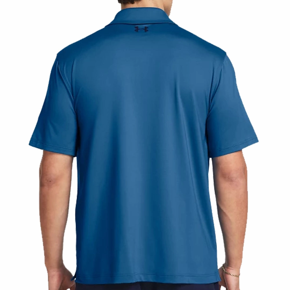 Under Armour T2G Polo Shirt - Photon Blue/Midnight Navy Beaded details Collared