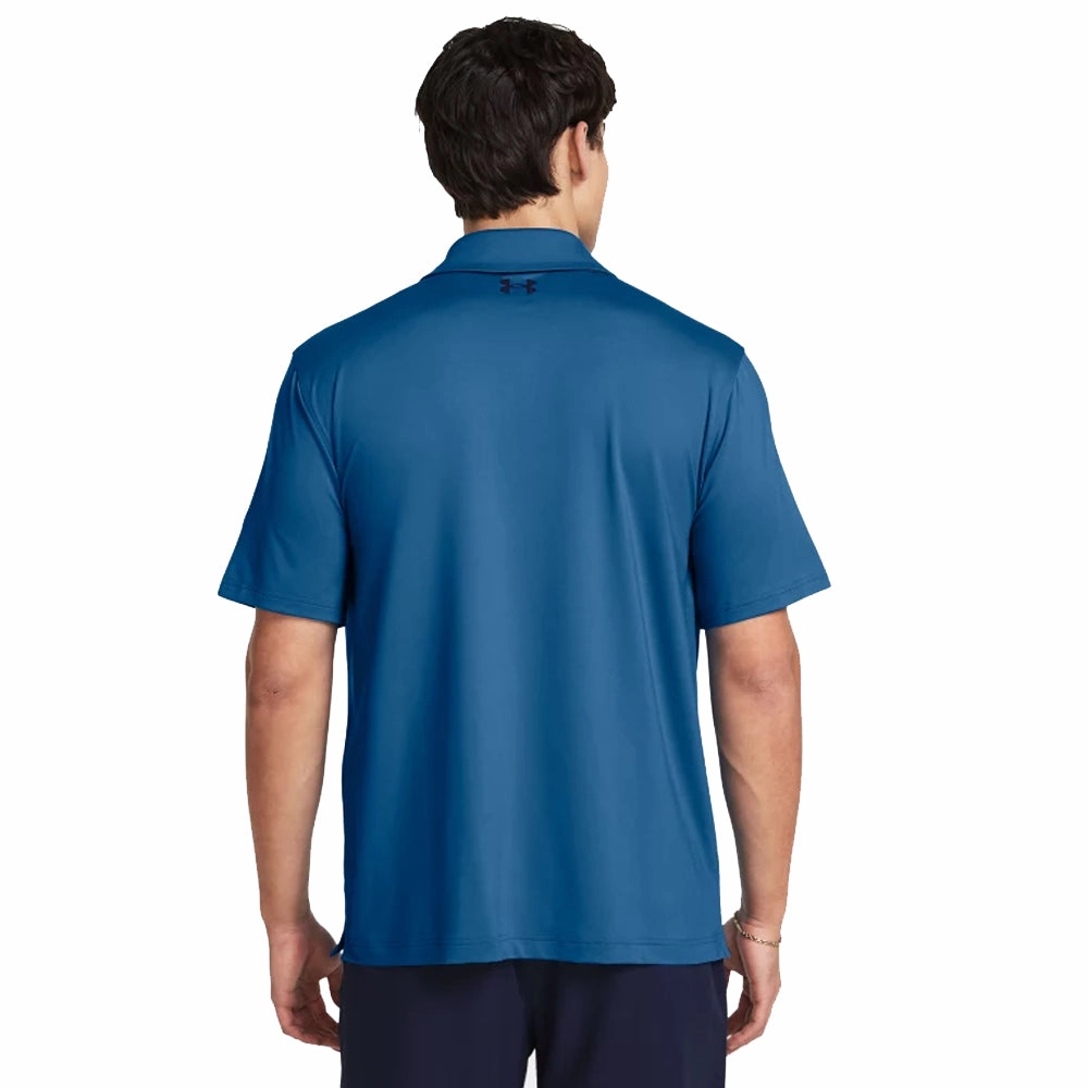 Under Armour T2G Polo Shirt - Photon Blue/Midnight Navy Relaxed Fit Design Trendy Comfort Fit