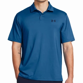 Under Armour T2G Polo Shirt - Photon Blue/Midnight Navy Breathable Cotton Fabric