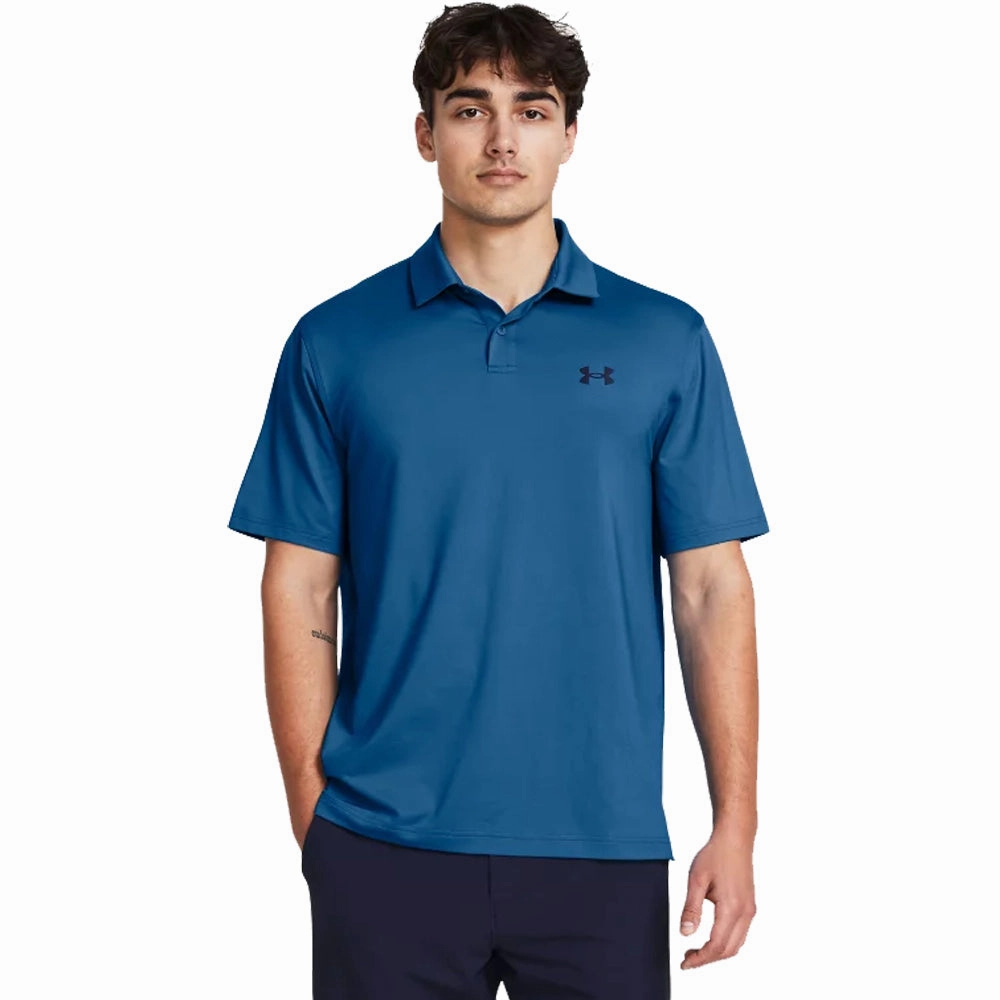 Under Armour T2G Polo Shirt - Photon Blue/Midnight Navy Breezy Comfort Boat neck style
