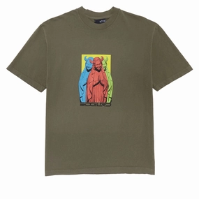EDGLRD Virgin Mary T-Shirt - Army Fuzz Free Surface
