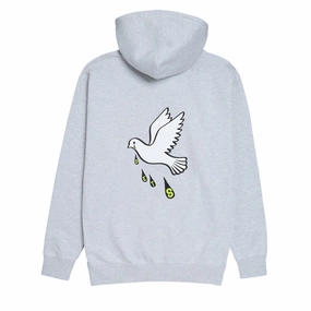 Poets Message Dove Hoodie - Heather Grey Autumn Staple Fashion Street