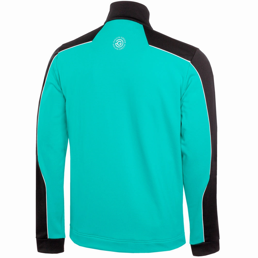 Galvin Green Dave 1/4 Zip Pullover - Black/Atlantis Green Cool Weather