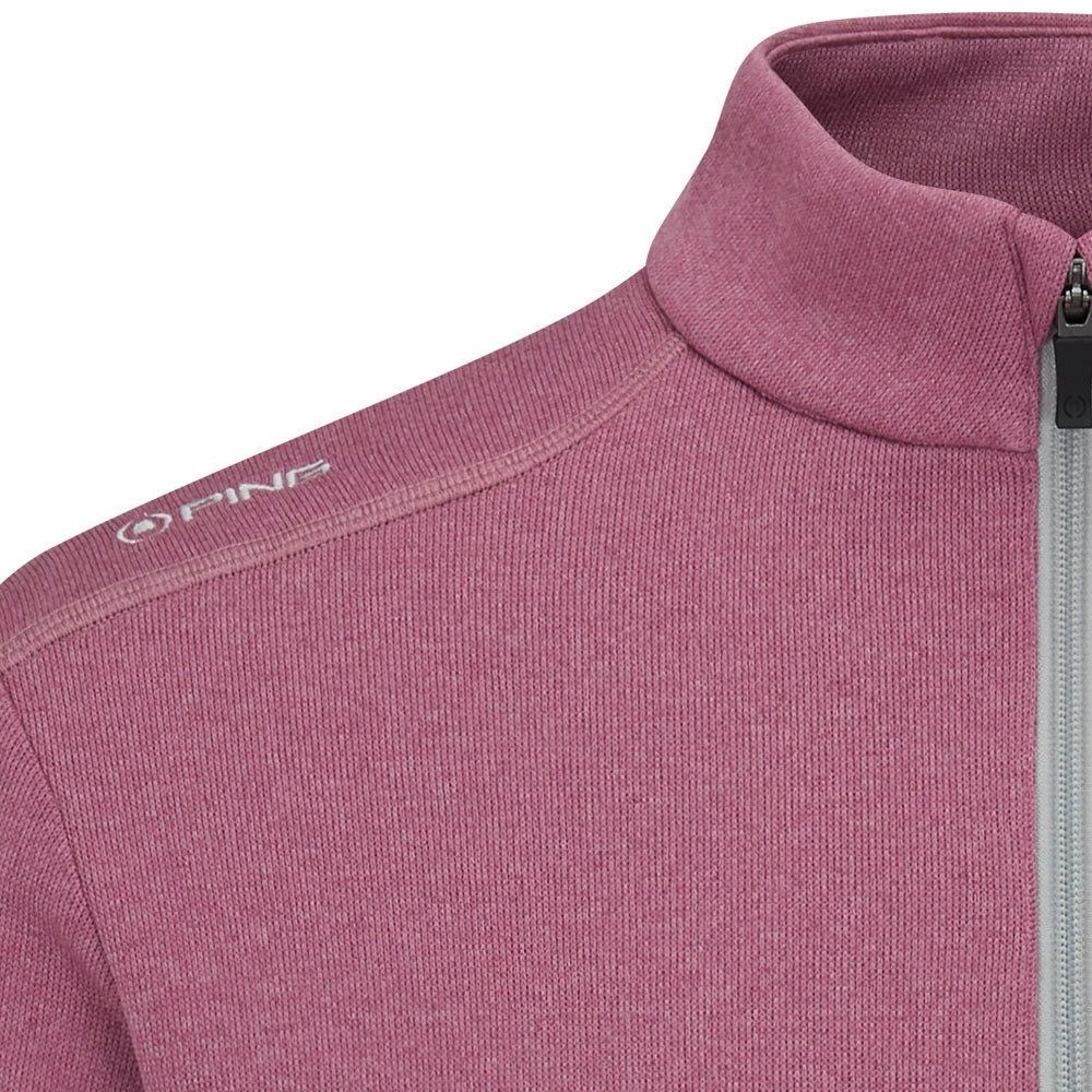 Ping Ramsey 1/2 Zip Pullover - Beet Red Marl packable Cool in summer