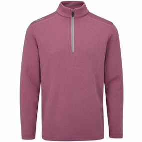 Ping Ramsey 1/2 Zip Pullover - Beet Red Marl Travel Wear