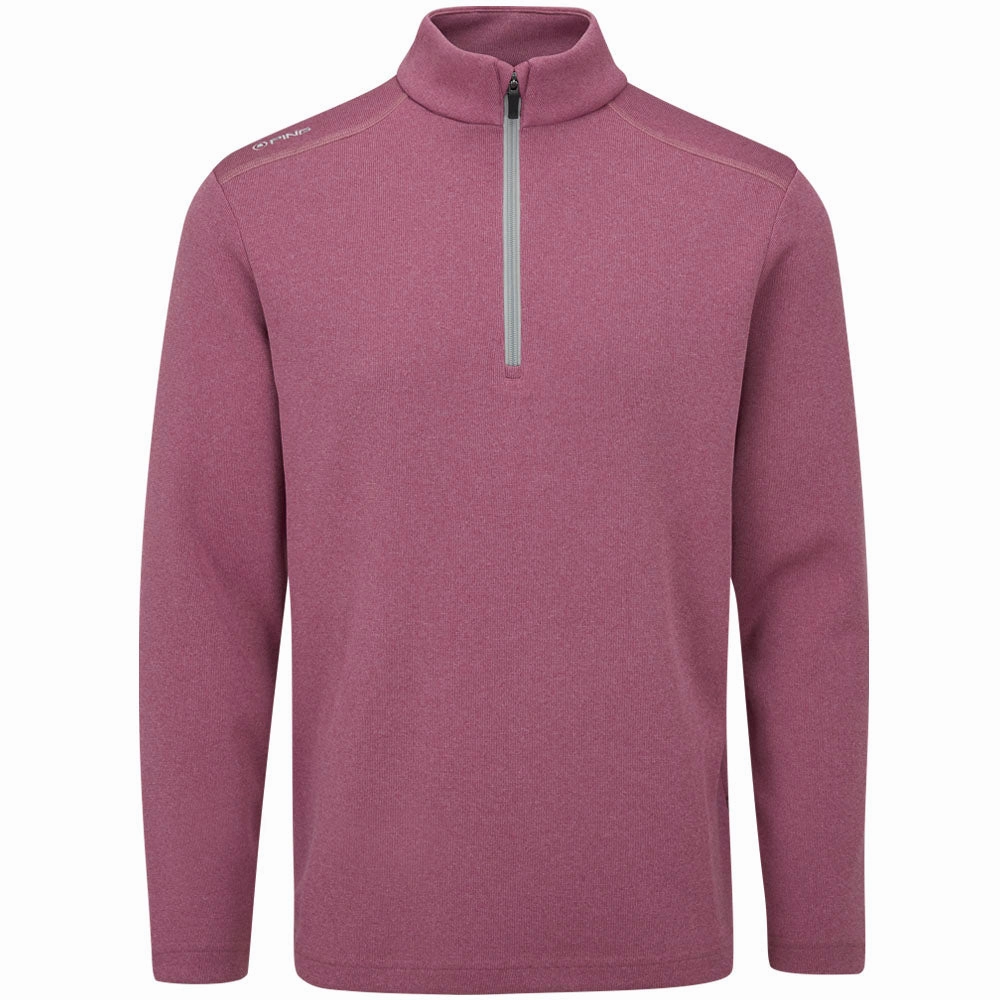 Ping Ramsey 1/2 Zip Pullover - Beet Red Marl Travel Wear