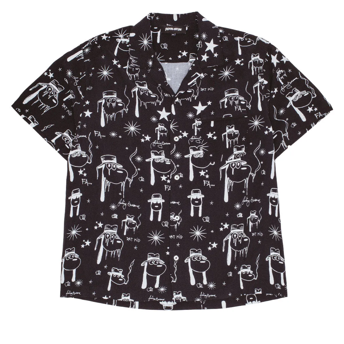 Weekend Outfit Fucking Awesome Spike Club Shirt - Black