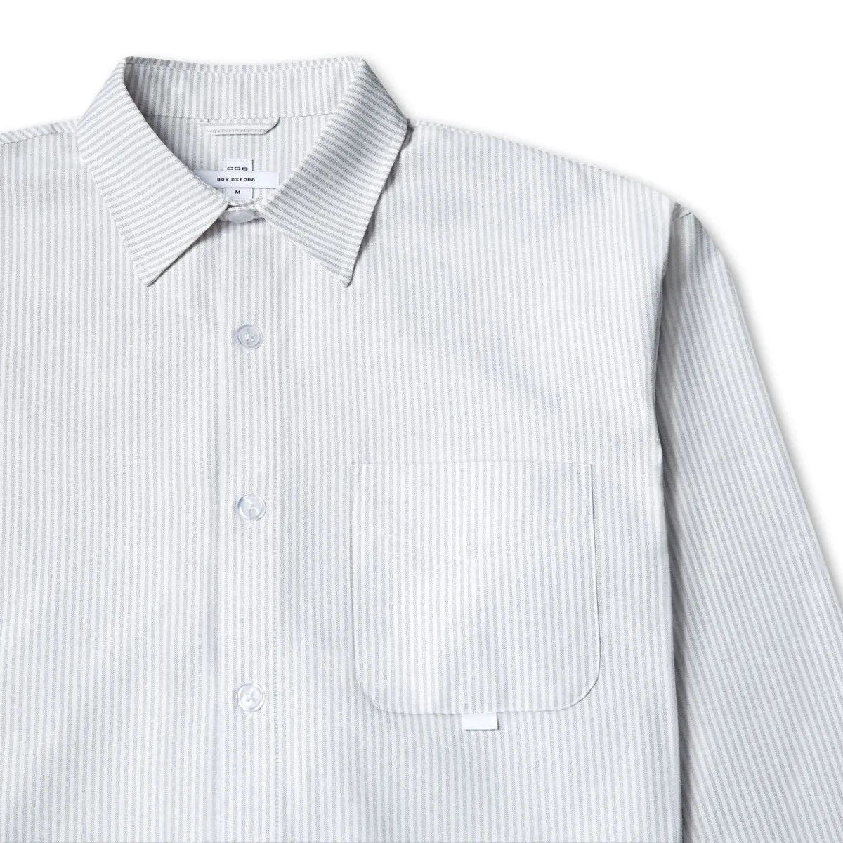 CCS Box Oxford Shirt - Grey Stripe Easy Care Material Soft Material