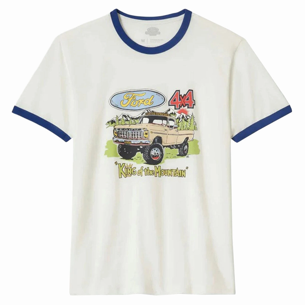 Brixton x Ford King Of The Mtns Ring T-Shirt - Wimbleton White Outdoor Adventure Timeless Appeal