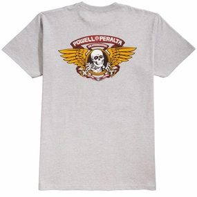 quick-drying Summer Casual Powell-Peralta Winged Ripper T-Shirt - Athletic Heather
