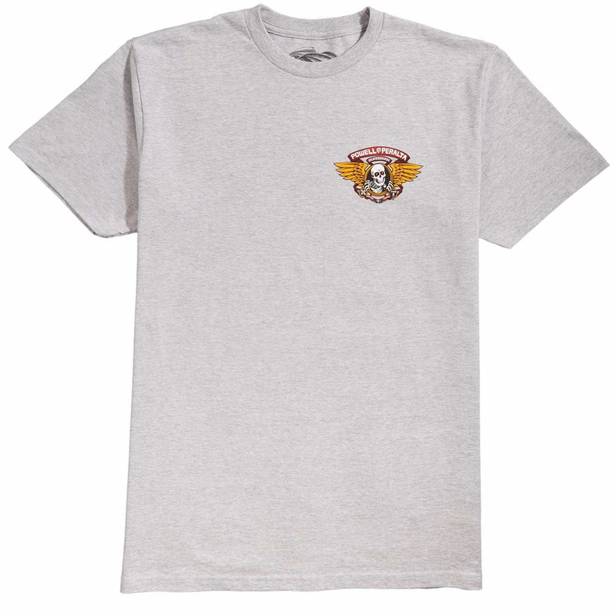 Powell-Peralta Winged Ripper T-Shirt - Athletic Heather Classic Smart Daily Outfit