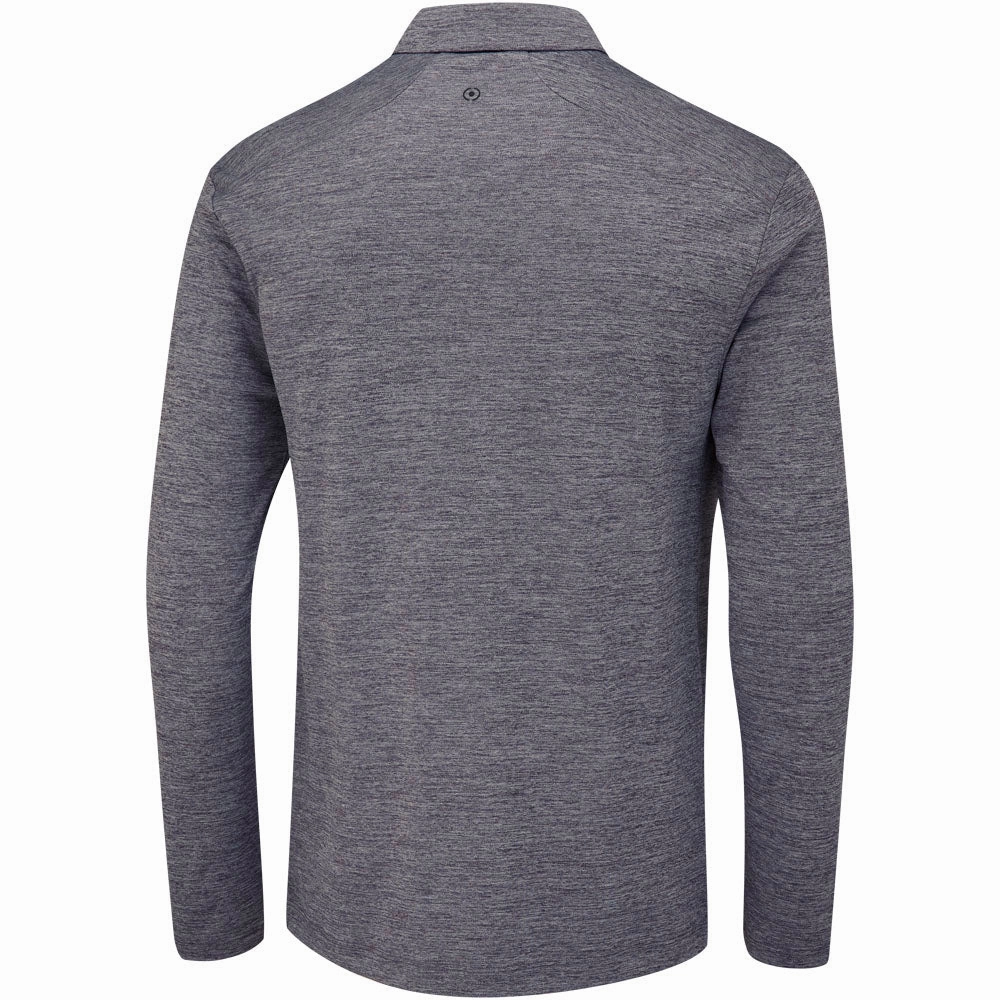 Ping Emmett Long Sleeve Polo Shirt - Charcoal Marl Casual everyday wear