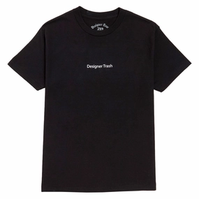 Fuzz Free Surface Essential Casual Designer Trash T-Shirt - Black
