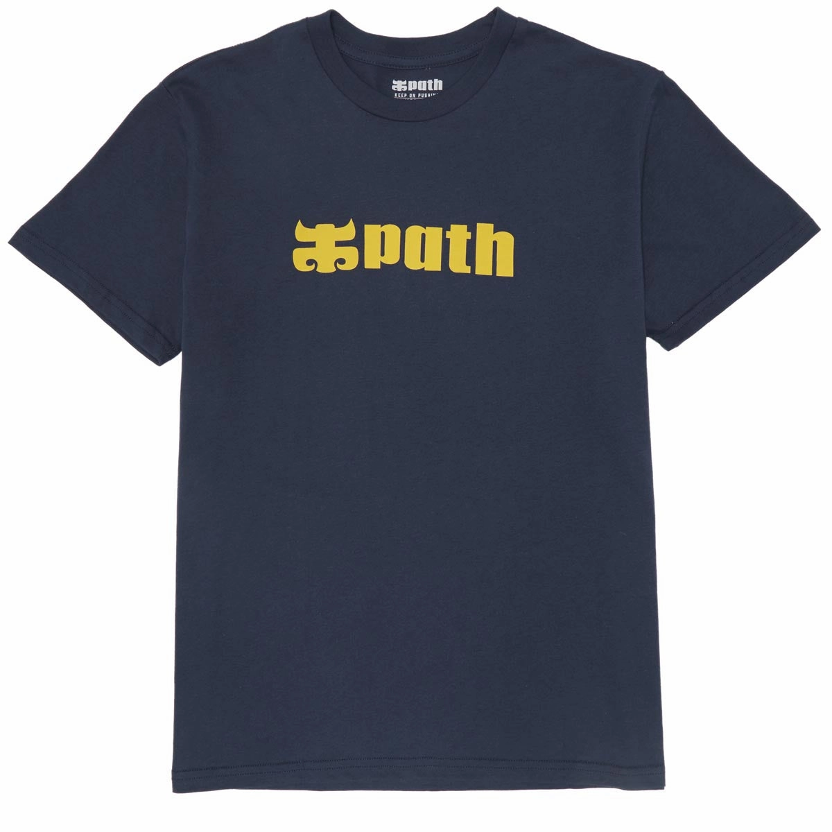 Comfy Pieces Slim Fit Design IPath Vintage Logo T-Shirt - Navy