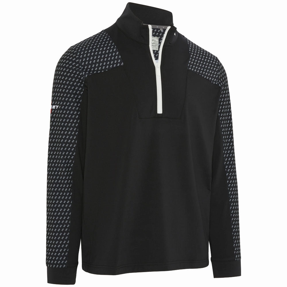 Contrast Trim appropriate for hiking Callaway Chev Motion Print Pullover - Caviar