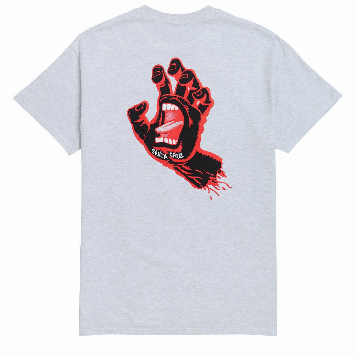 Santa Cruz Screaming Hand T-Shirt - Ash/Black/Red MinimalBranding Hypoallergenic fabric
