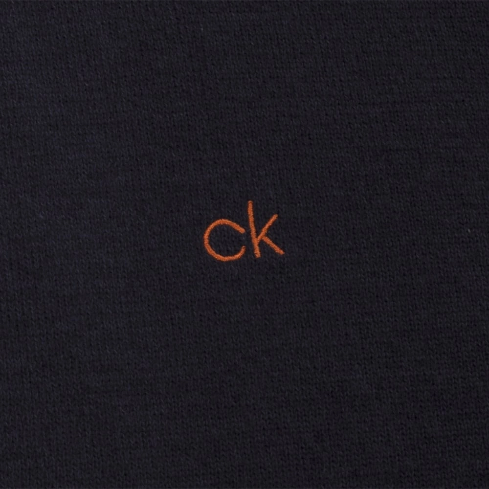 Calvin Klein Monaco Sweater - Denim Marl/Orange Tassel accents