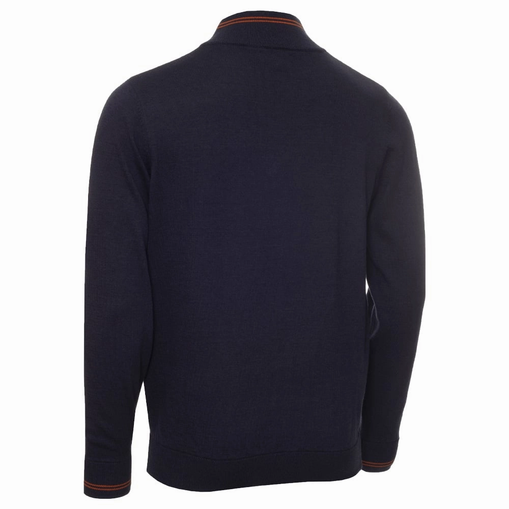 Plaid Design Daily Use Calvin Klein Monaco Sweater - Denim Marl/Orange