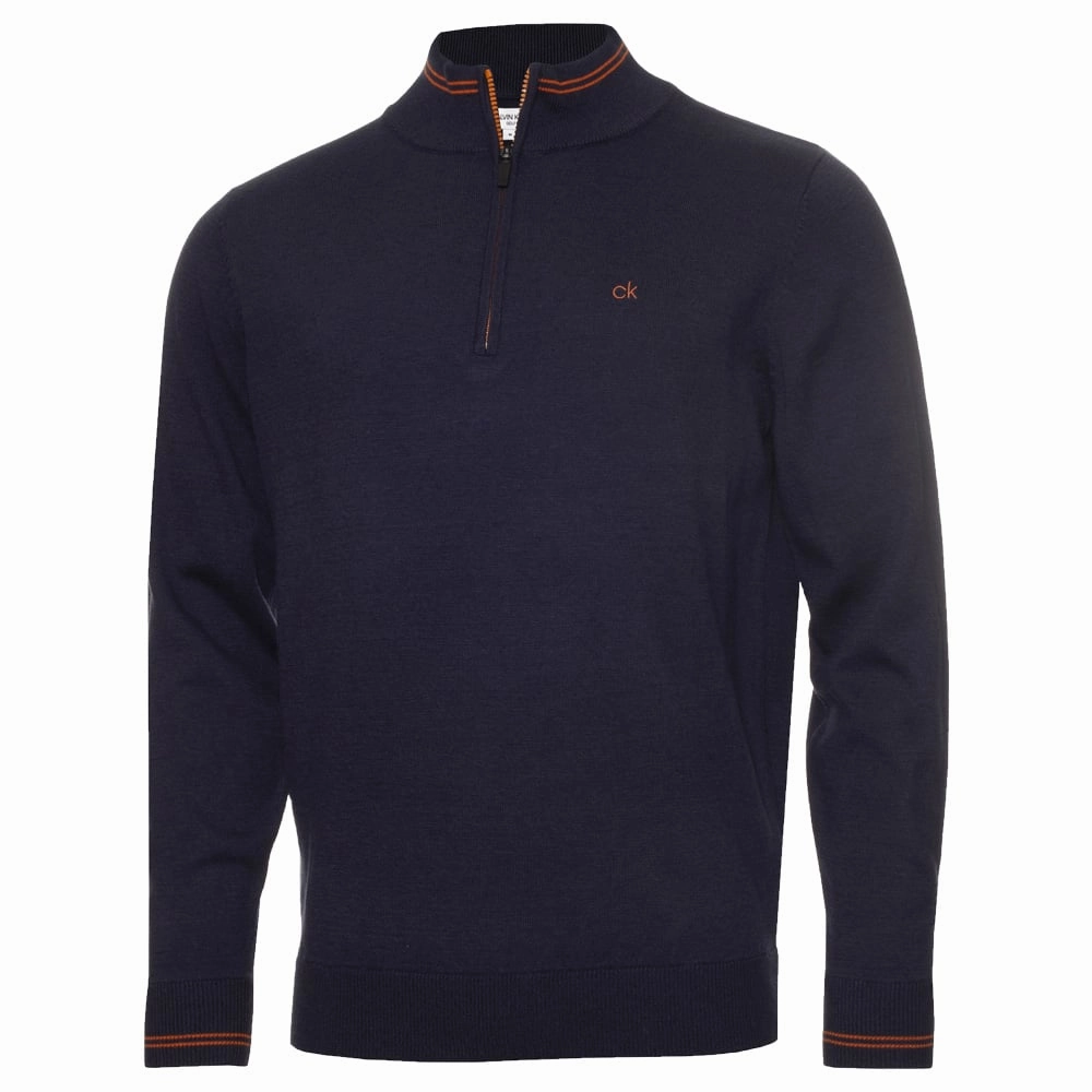 Calvin Klein Monaco Sweater - Denim Marl/Orange team wear