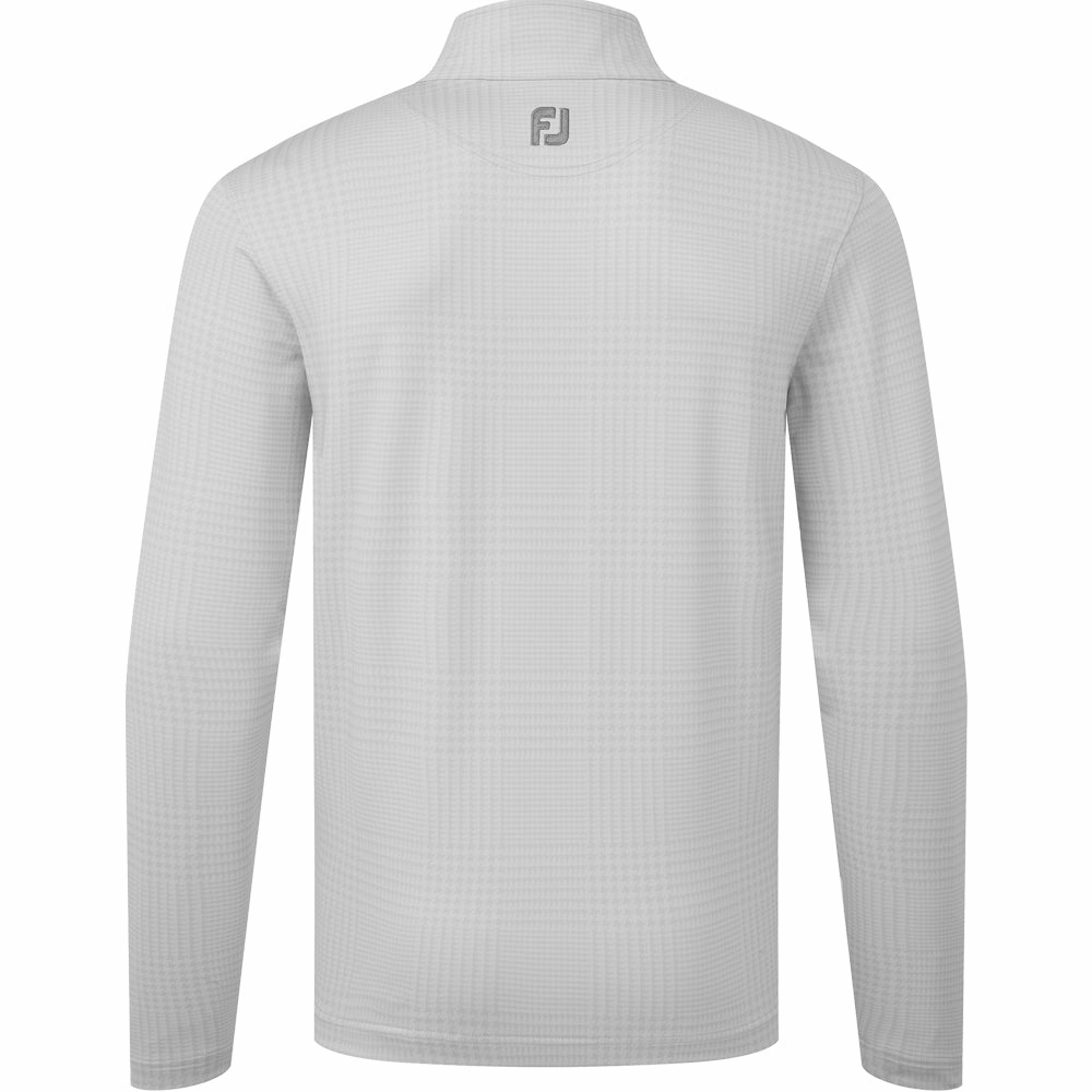 fade resistance FootJoy Glen Plaid Print Chillout Pullover - Grey Cliff