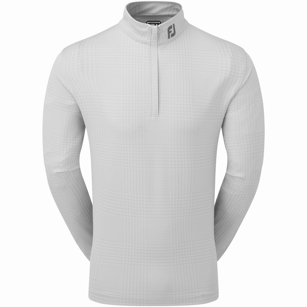 FootJoy Glen Plaid Print Chillout Pullover - Grey Cliff Outdoor Fit