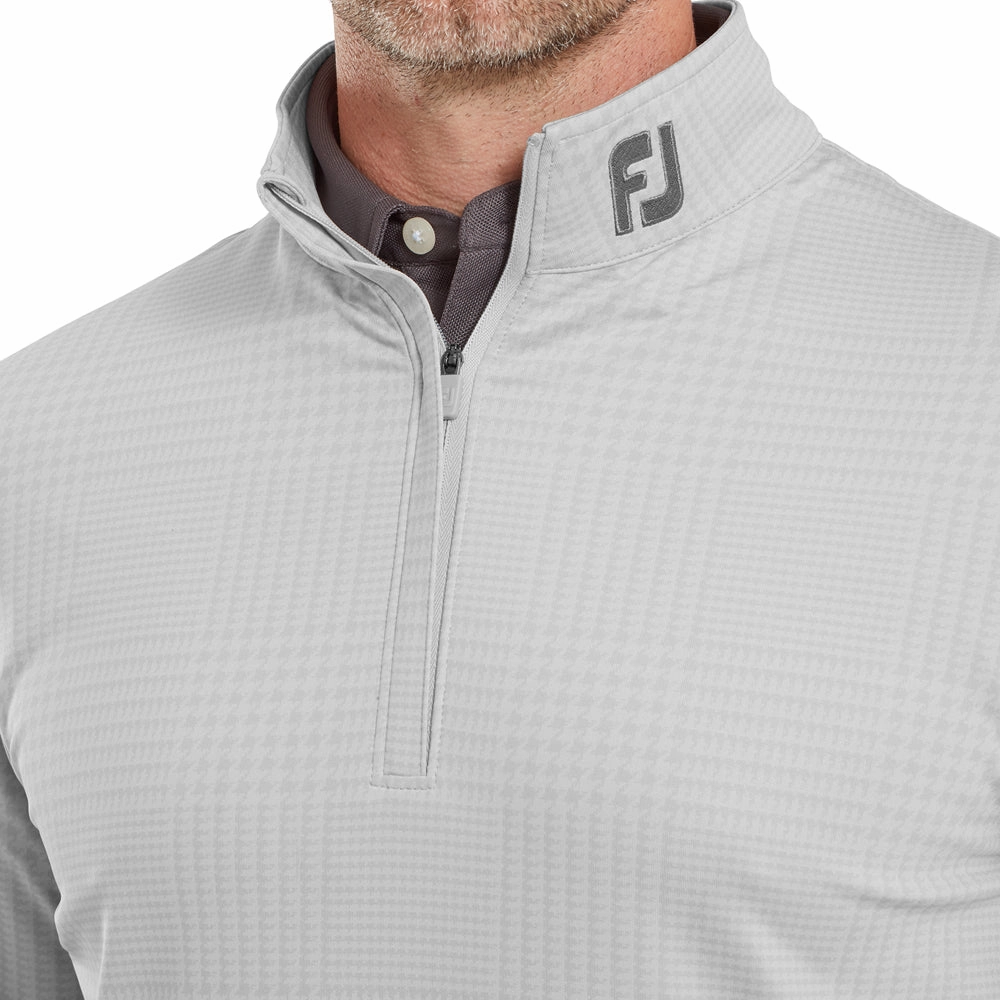 Versatile Jacket Hiking wear FootJoy Glen Plaid Print Chillout Pullover - Grey Cliff