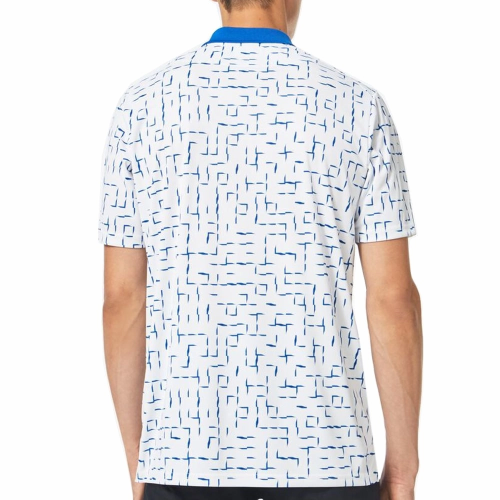 Oakley Divisional Geometric Print Polo Shirt - Gradient Ozone Anti Static Finish comfortable top