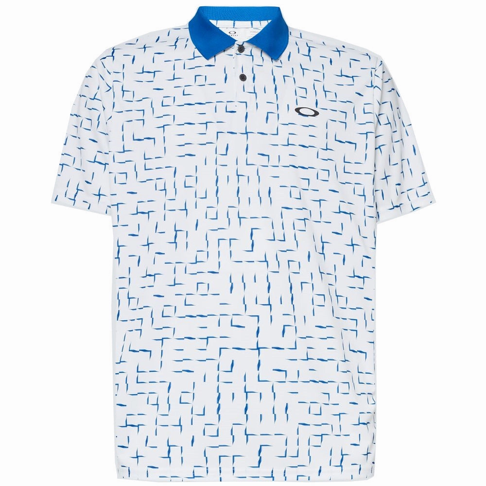 Oakley Divisional Geometric Print Polo Shirt - Gradient Ozone Cool Layering