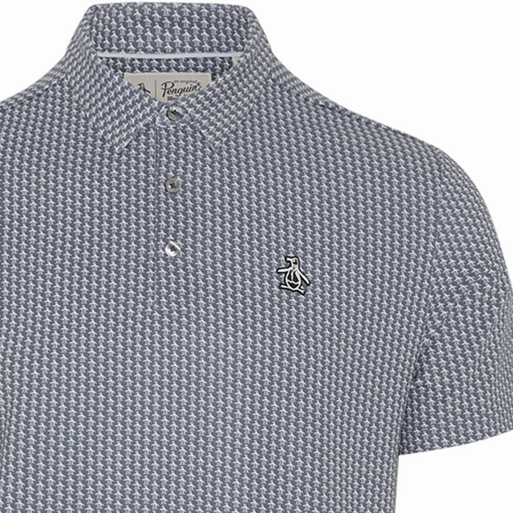 HeatResistantMaterial EthicalProduction Original Penguin All-Over Pete Print Polo Shirt - Quiet Shade