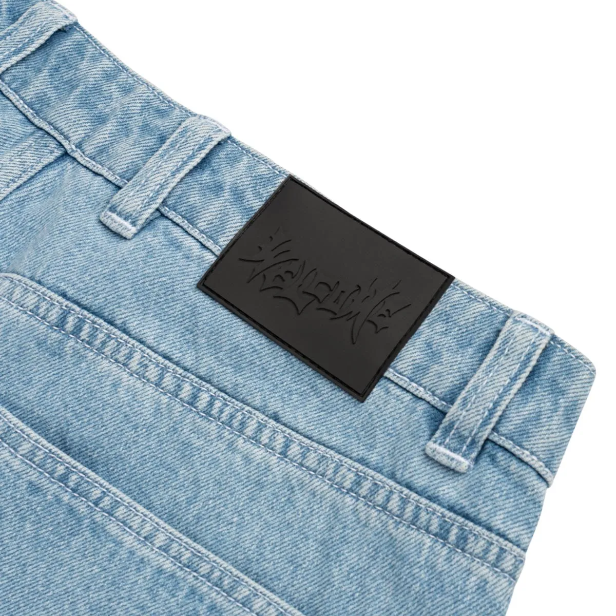 Welcome Immortal Loose Straight Denim Jeans - Washed Blue Modern Relaxed StainResistantFinish