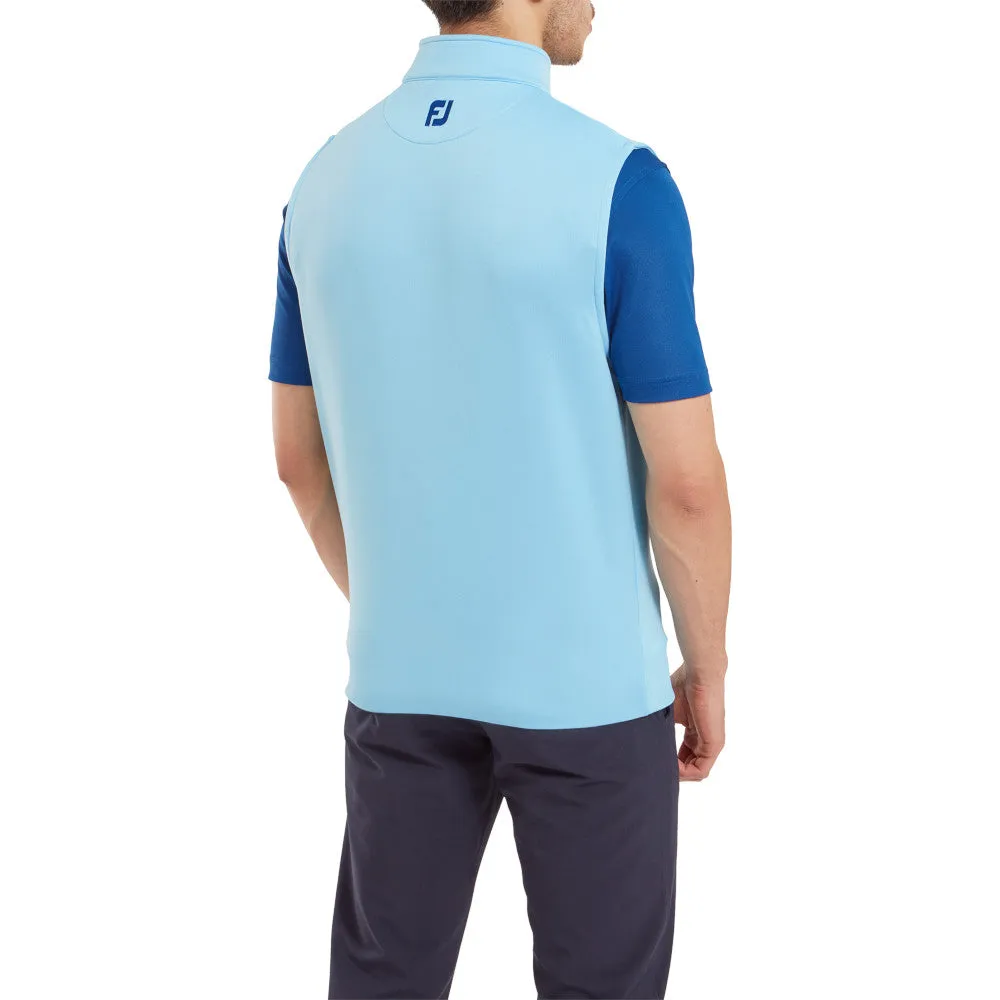 Checkered Asset FootJoy Half-Zip Vest - Blue Sky