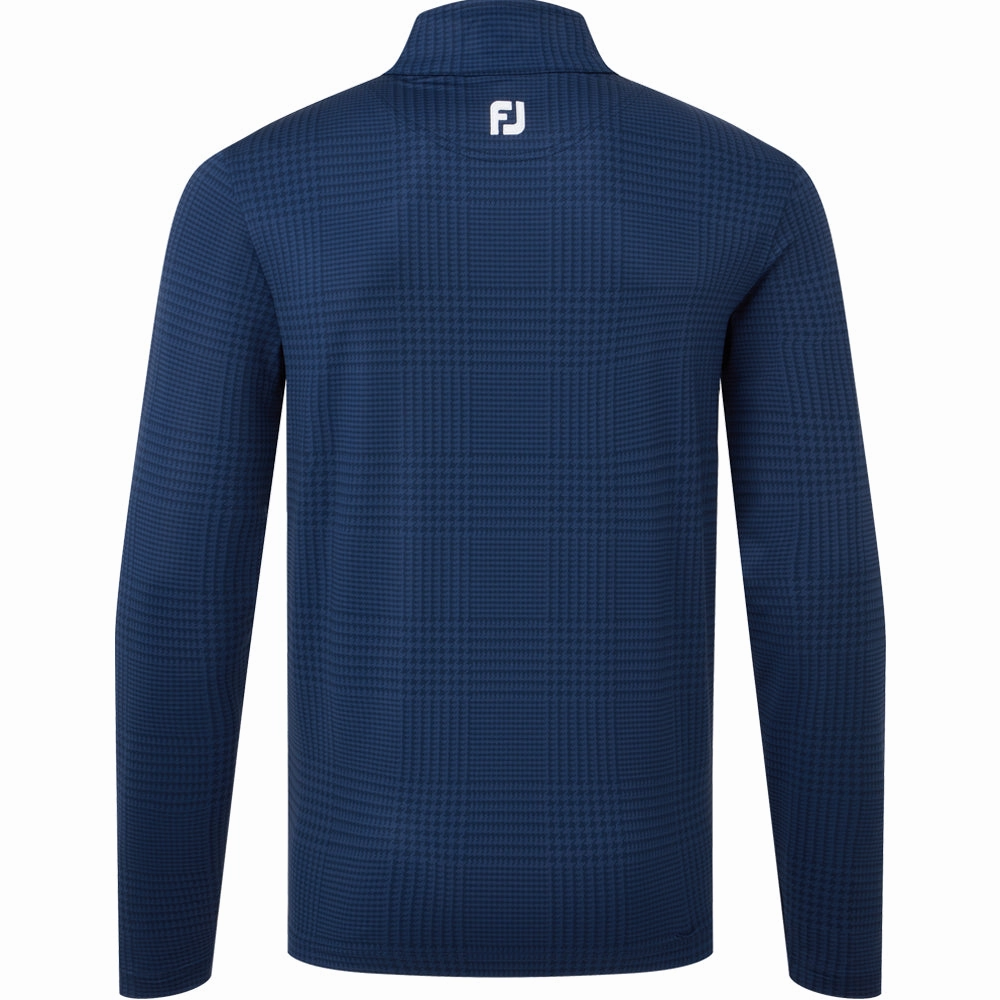 product ribbon playfulness FootJoy Glen Plaid Print Chillout Pullover - Navy