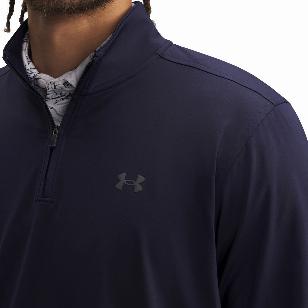 Under Armour Drive 1/4 Zip Pullover - Midnight Navy/Castlerock Mesh Lining