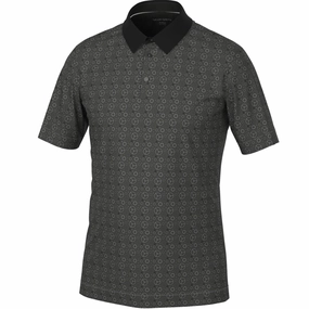 Reinforced Hemline Recycled Polyester Galvin Green Miracle Polo Shirt - Sharkskin/Black