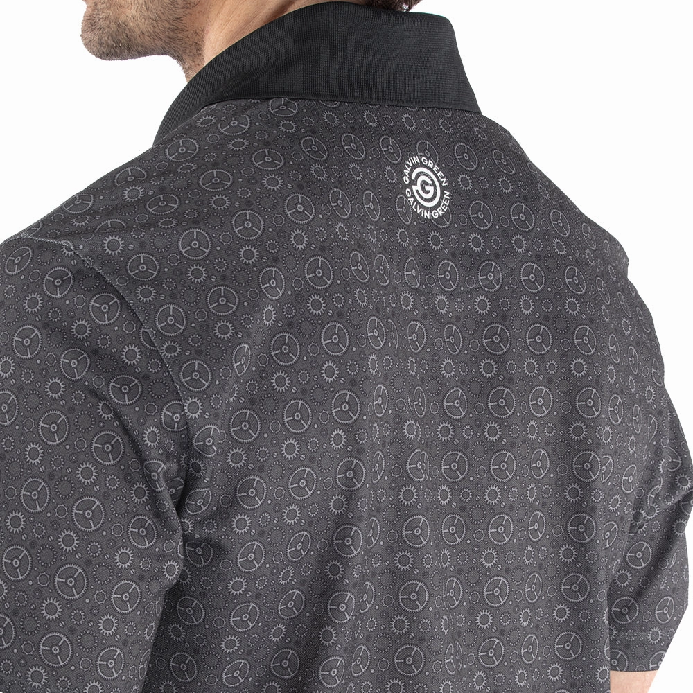 Feminine Fit Airflow Ventilation Galvin Green Miracle Polo Shirt - Sharkskin/Black