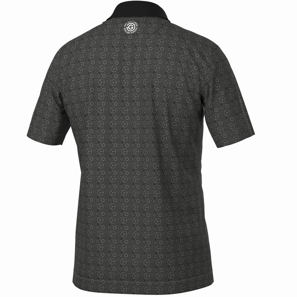 Galvin Green Miracle Polo Shirt - Sharkskin/Black StretchReinforcedArmholes
