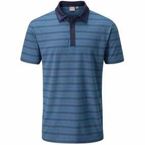 Ping Eugene Polo Shirt - Navy Multi Moisture Management