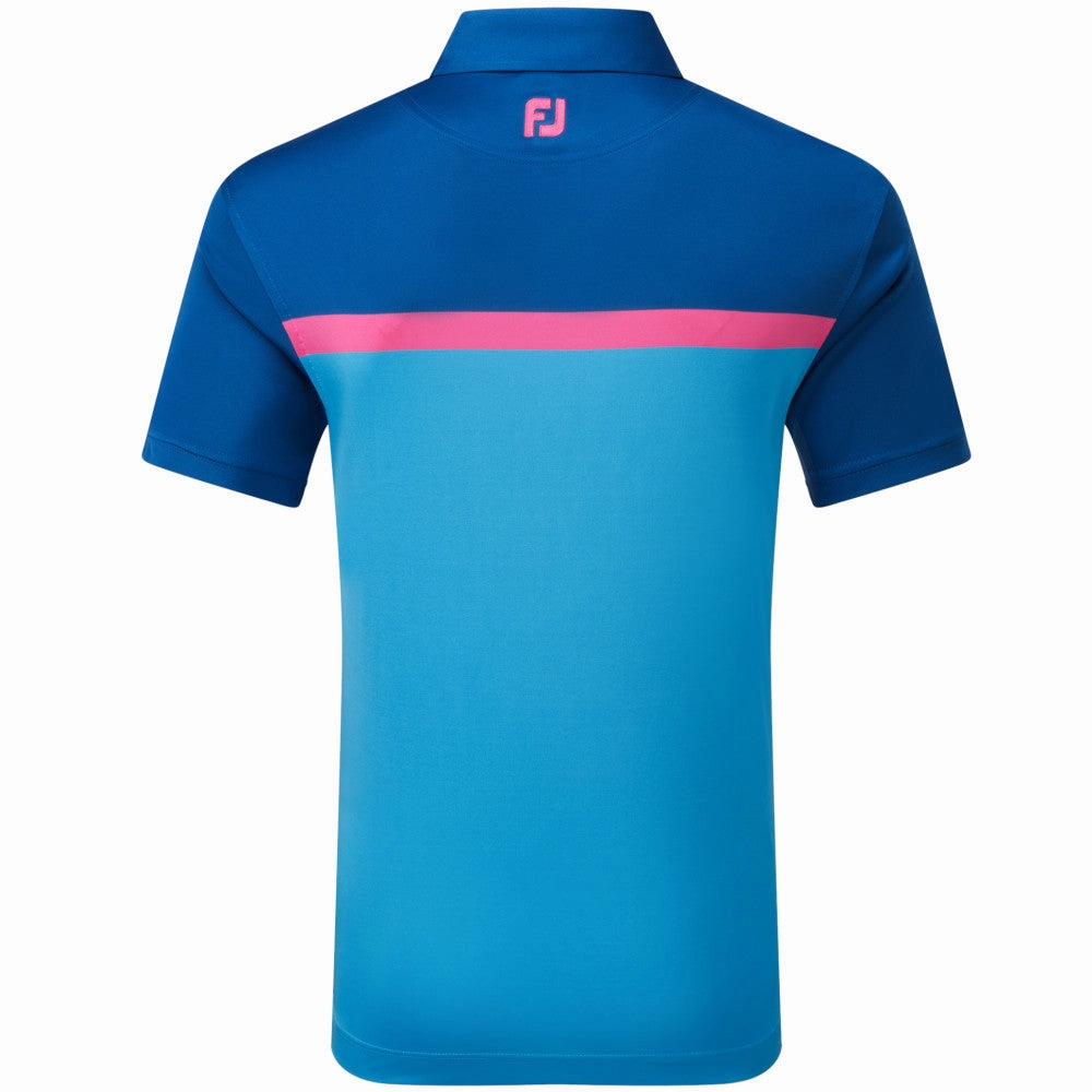FootJoy Colour Block Interlock Polo Shirt - Ocean Daily Outfit