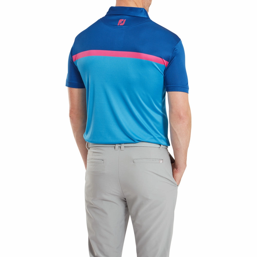 FootJoy Colour Block Interlock Polo Shirt - Ocean Day-to-Night Look