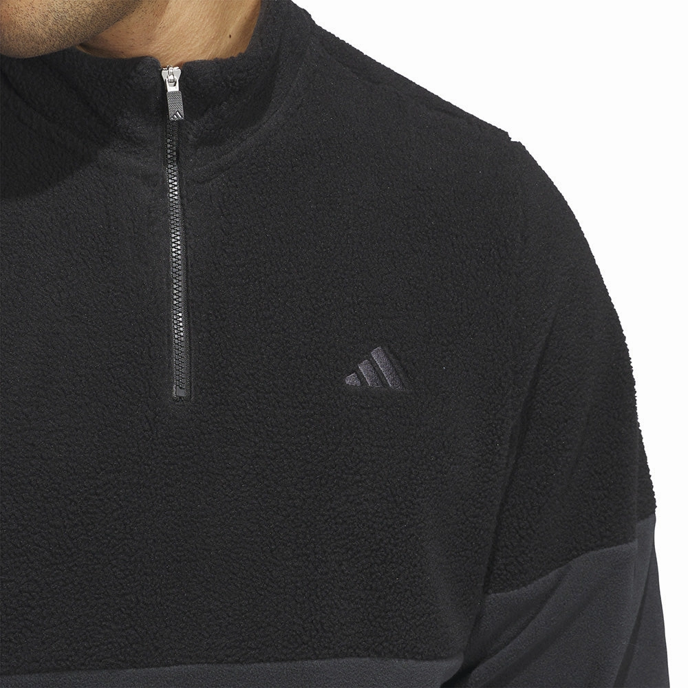adidas Ultimate365 Fleece 1/4 Zip Pullover - Black/Carbon Printed
