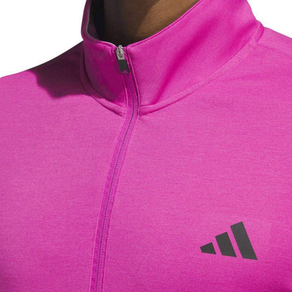 adidas Elevated 1/4 Zip Pullover - Lucid Fuchsia Essentials Wear
