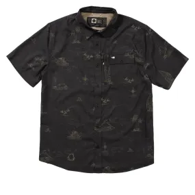 Solid Color Minimalist Closure Salty Crew Helmsman UV Button Up Shirt - Phantom