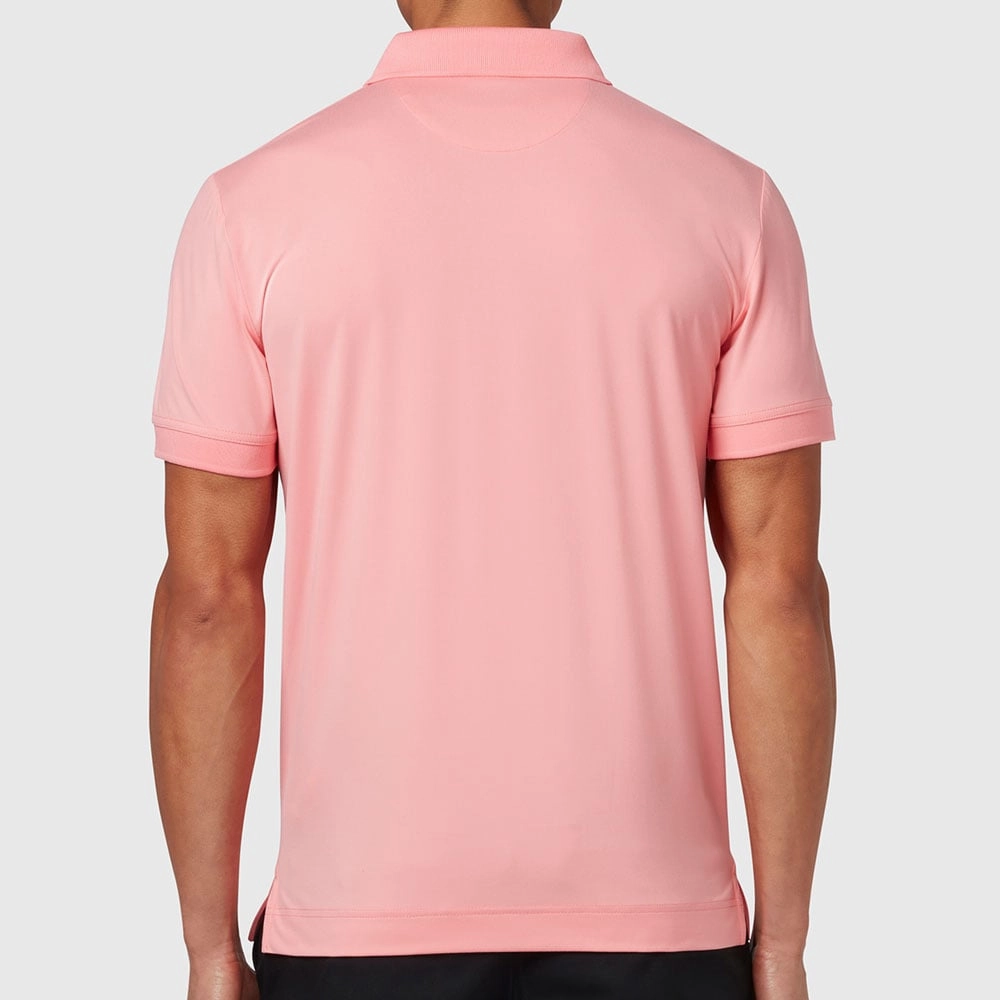AntiPillingTreatment Everyday Comfort Style Callaway Solid Ribbed Polo Shirt - Geranium Pink