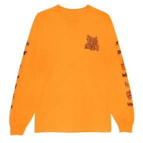 Chic Look Stretch Knit Creature Resurrection XX Long Sleeve T-Shirt - Safety Orange