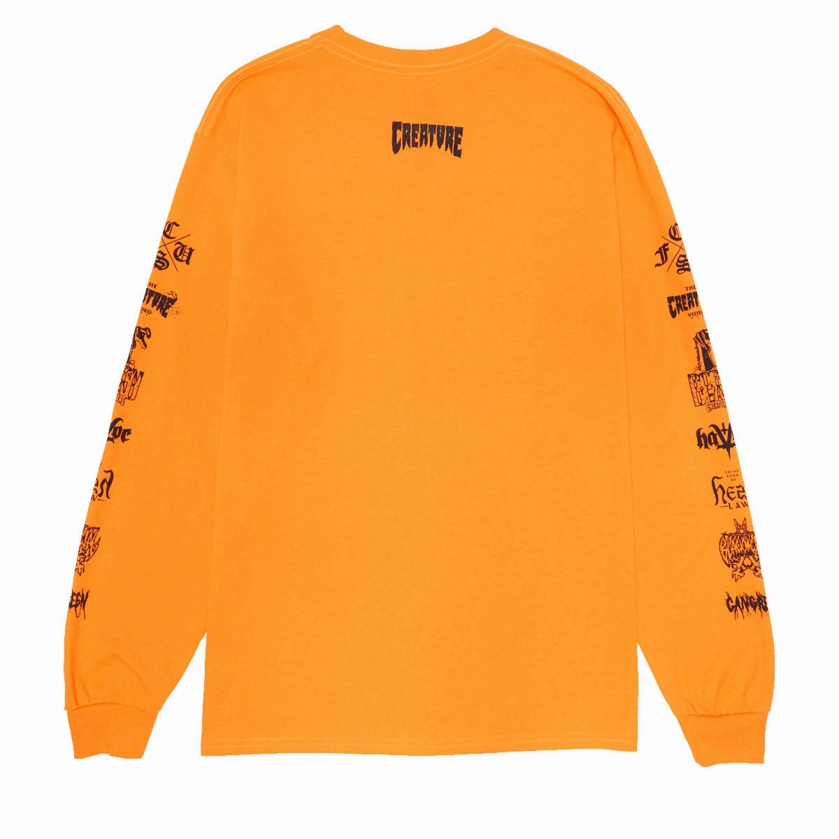 Creature Resurrection XX Long Sleeve T-Shirt - Safety Orange Everyday Look Wear Comfortable texture