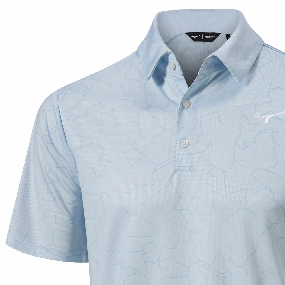 Mizuno Fragma Polo Shirt - Ice Water Lint Resistant Surface Light Wear