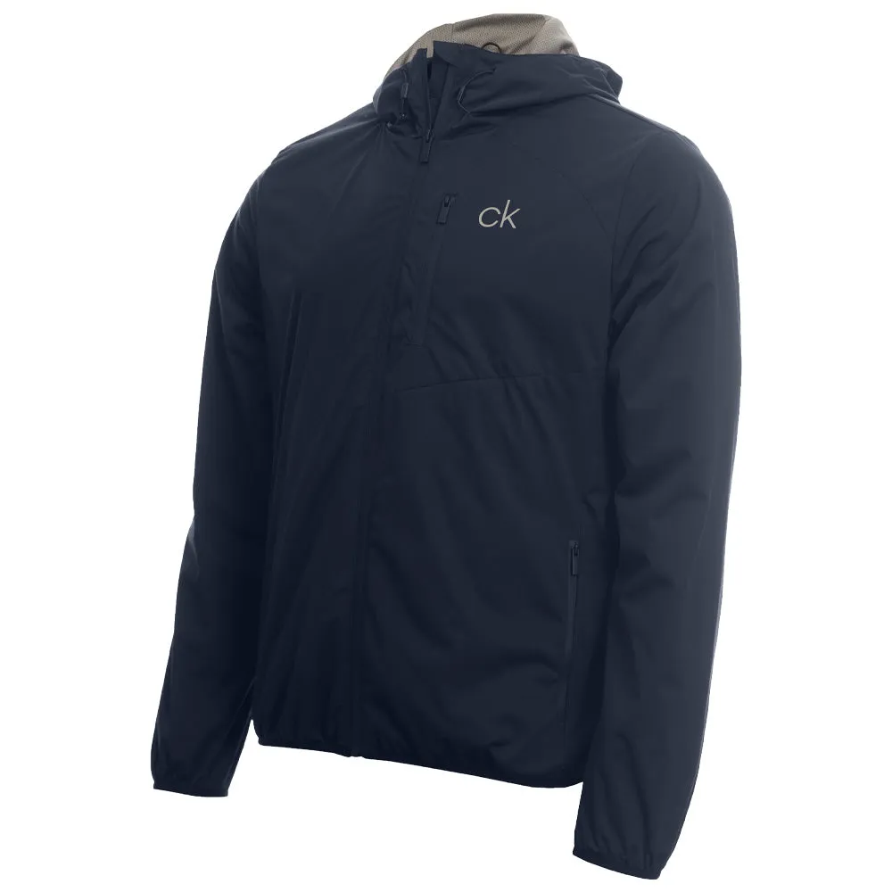 Calvin Klein Ultron Hooded Thermal Jacket - Navy Noise Reducing Fabric Weatherproof Barrier