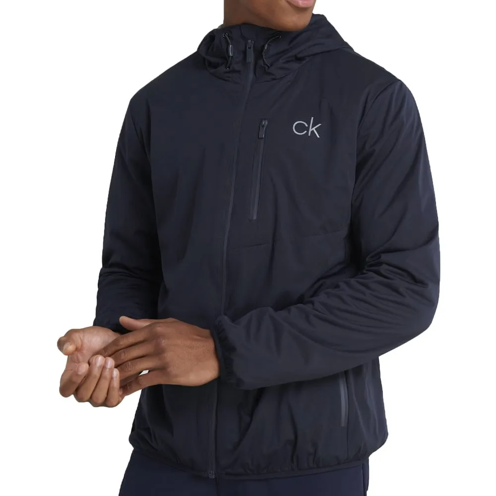 Calvin Klein Ultron Hooded Thermal Jacket - Navy Flexible Side Gussets Stain Proof