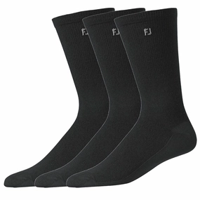 muscle recovery FootJoy ComfortSof Crew Socks (3 Pack) - Black